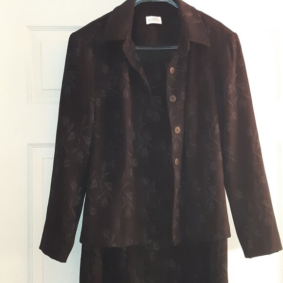 Cleo SZ 10 Black 2 Piece Jacket & Sleeveless Tank Dress - Picture 2 of 15